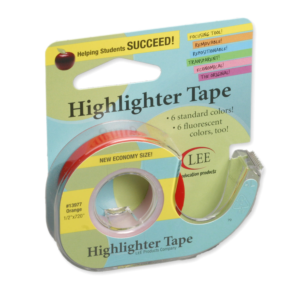 Lee Products Company Removable Highlighter Tape Orange