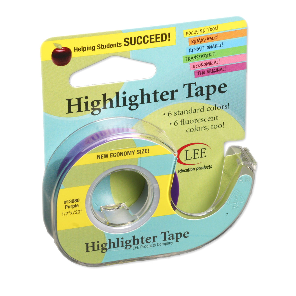 Lee Products Company Removable Highlighter Tape Purple