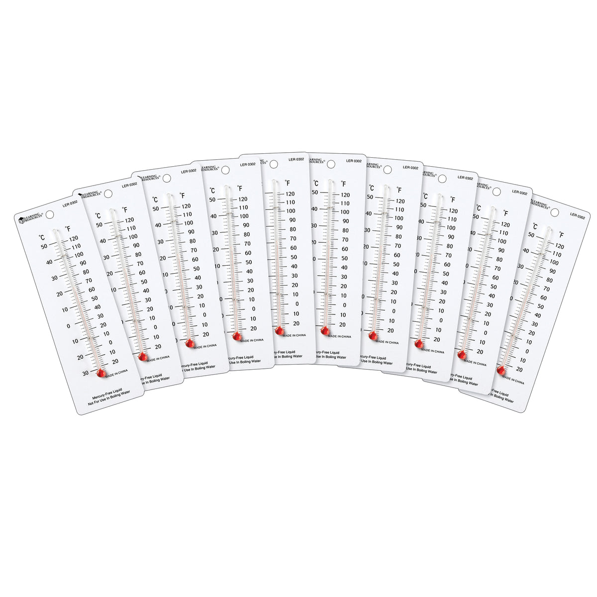 Learning Resources Student Thermometers, Set of 10