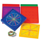 Learning Resources Double-Sided Rainbow Geoboards