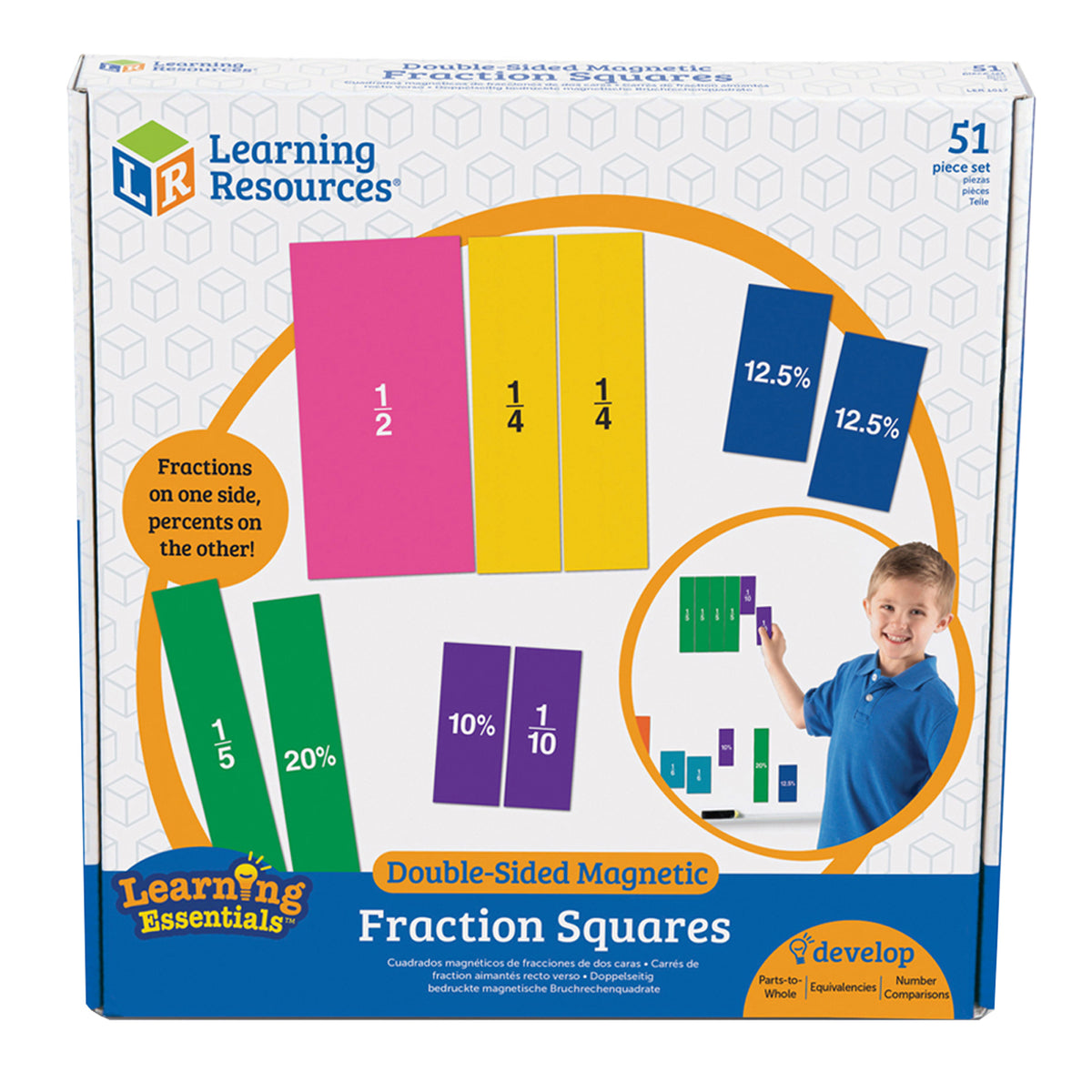 Learning Resources Double-Sided Magnetic Fraction Squares