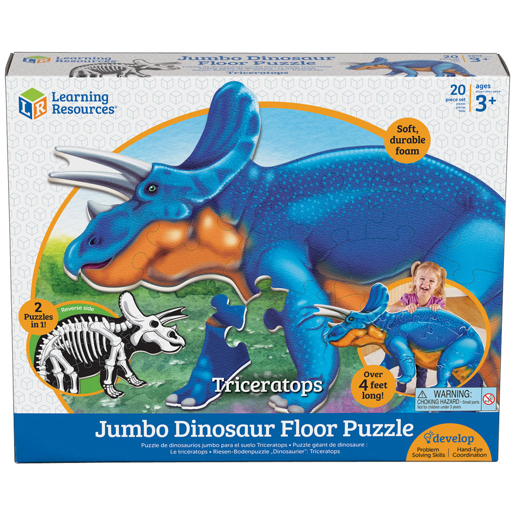 Learning Resources Jumbo Dinosaur Floor Puzzle: Triceratops