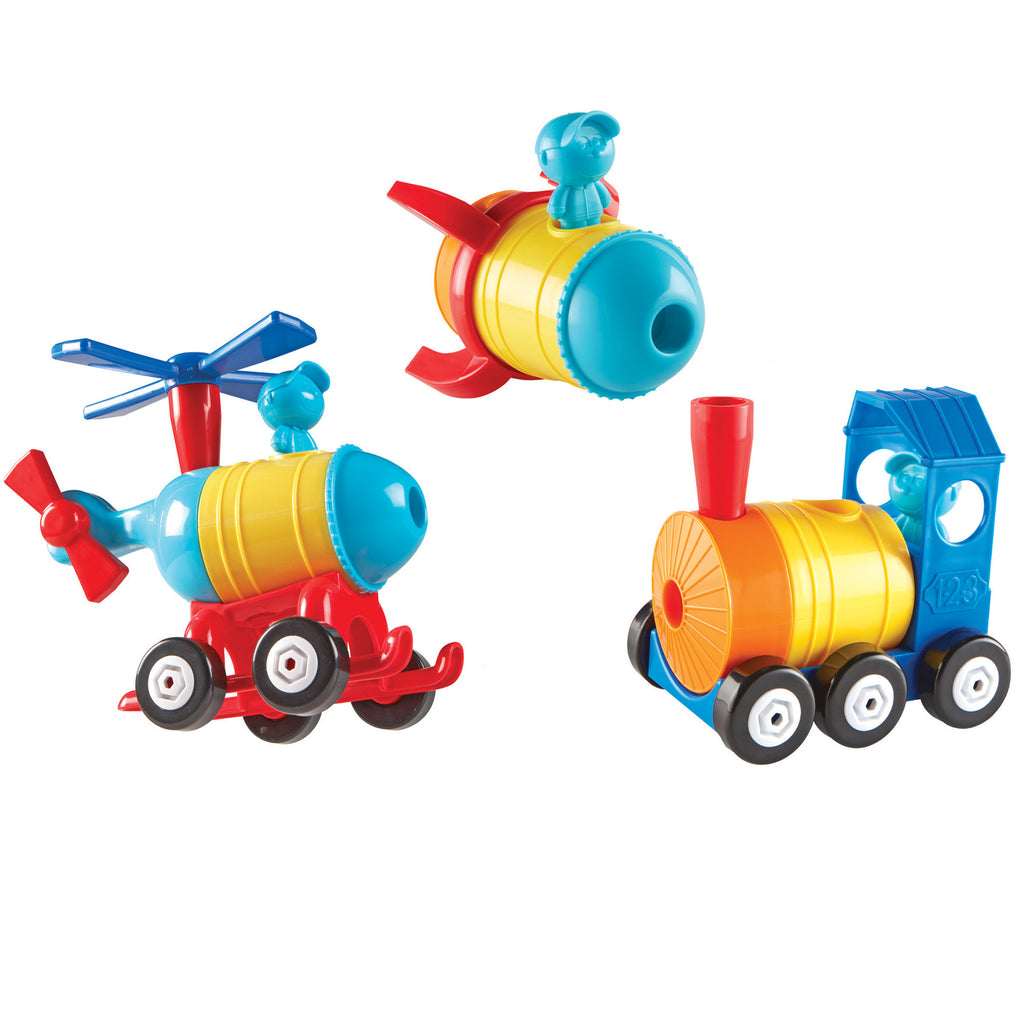 Learning Resources 1-2-3 Build It!™ Rocket-Train-Helicopter