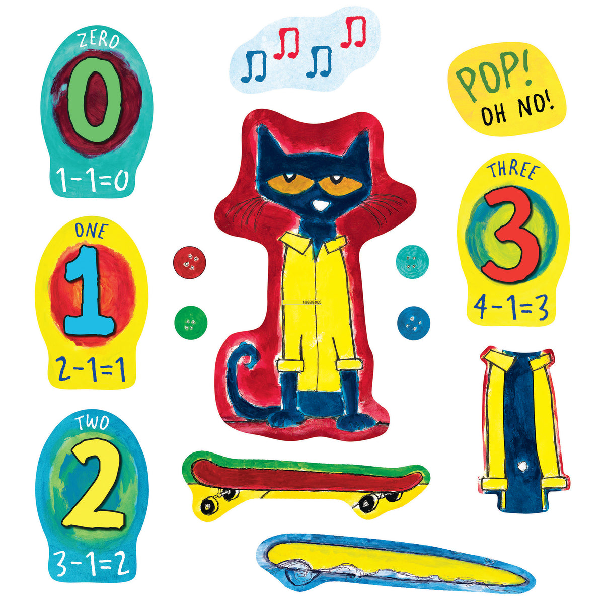 Little Folks Visuals Pete the Cat and His Four Groovy Buttons Flannelboard Set (discontinued)