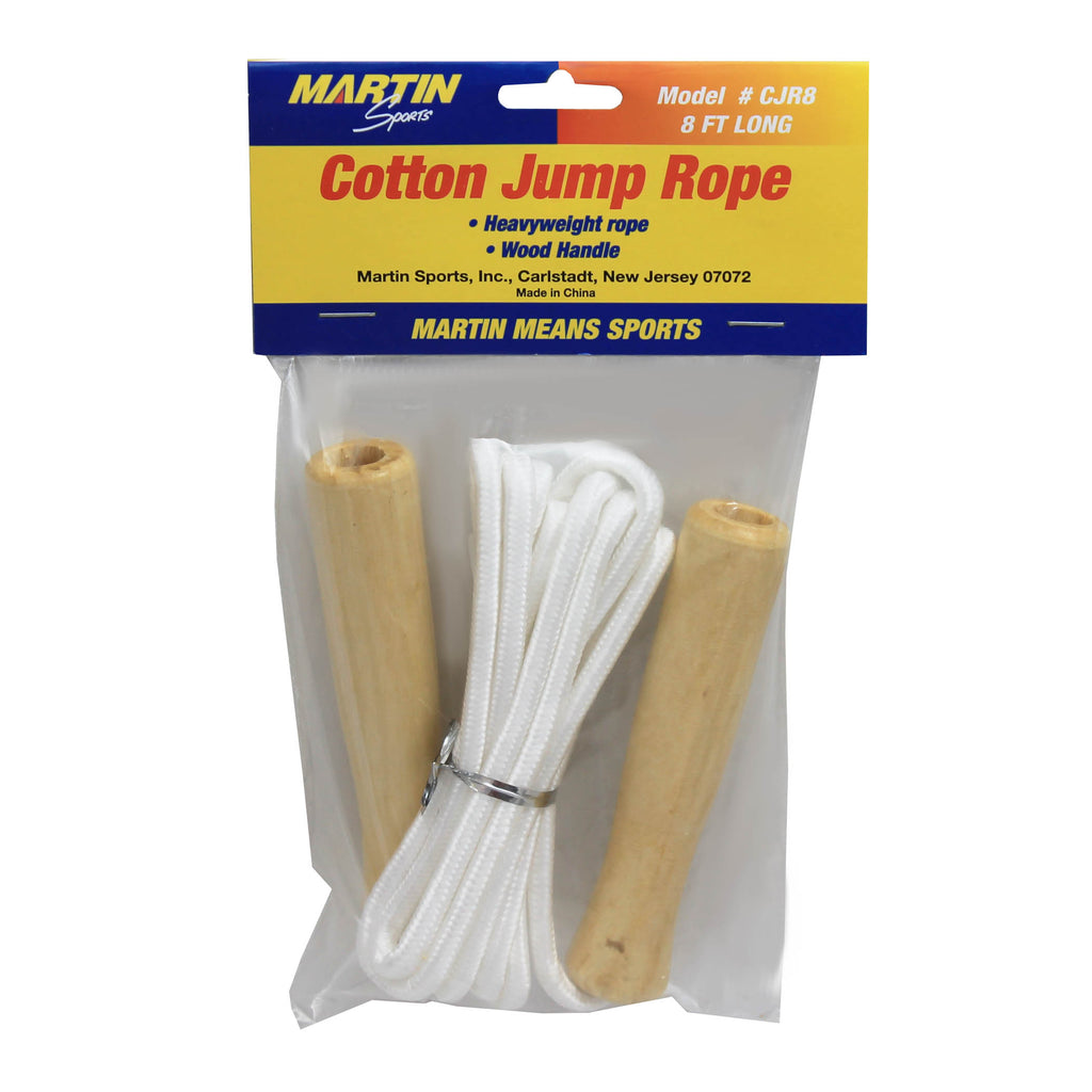 Dick Martin Sports Cotton Jump Rope, 8', Wood Handle
