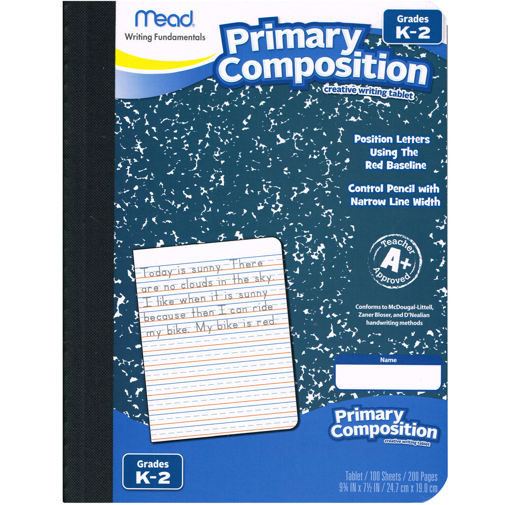Mead Primary Composition Book Full Page Ruled 100 Sheets