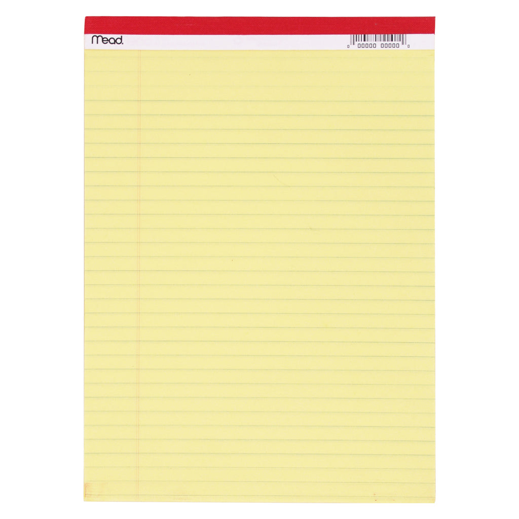 Mead Legal Pad 8.5 x 11.75 50 Count Canary