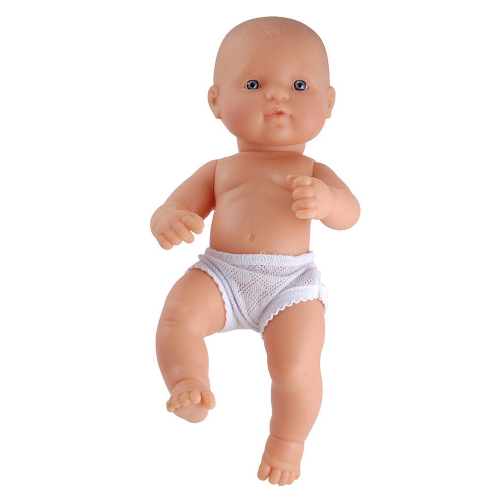 Miniland Educational Newborn Baby Doll: Caucasian Boy, 12 5/8" Long