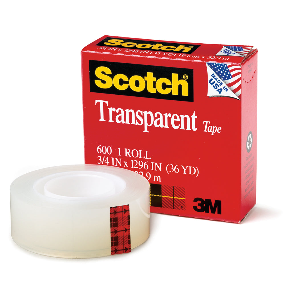 Highland Glossy Transparent Tape Refill, 3/4 x 36 yd - 1 Roll 