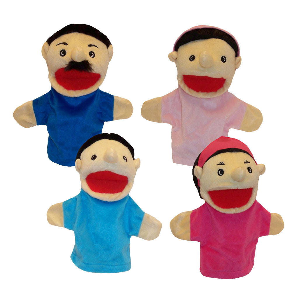 Get Ready Kids Family Bigmouth Puppets, Hispanic Family of 4