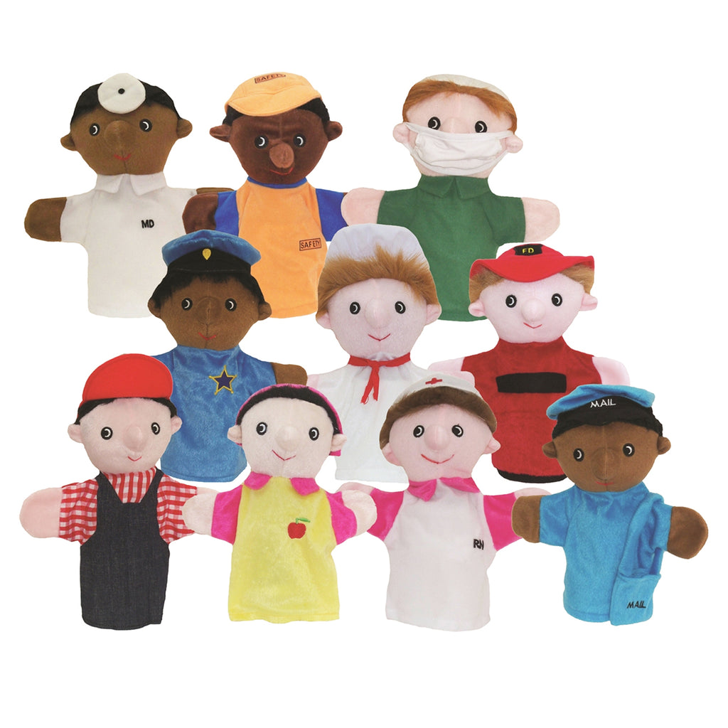 Get Ready Kids Multicultural Career Puppets, Set of 10