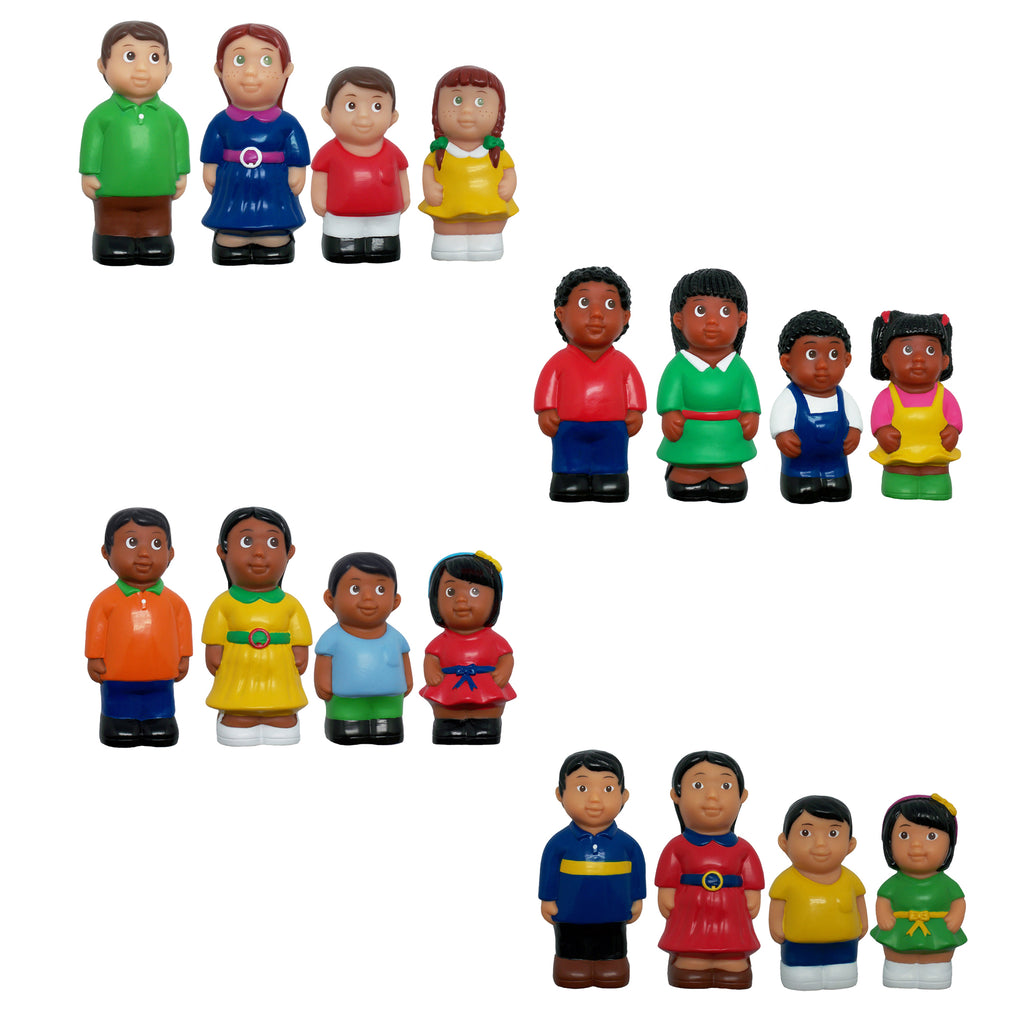 Get Ready Kids: Set of 16 Ethnic Family Figures