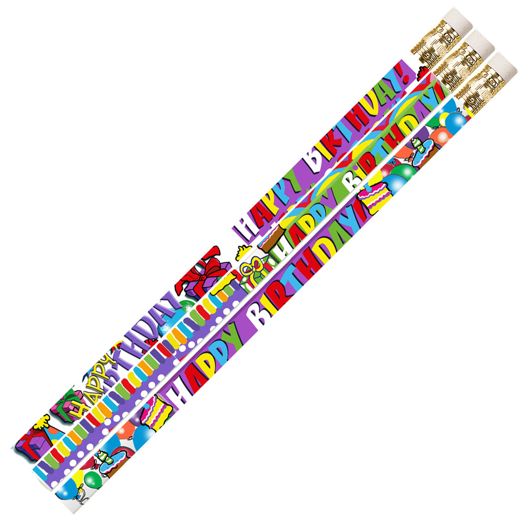 Musgrave Pencil Company Birthday Supreme 12Pk Motivational Fun Pencils