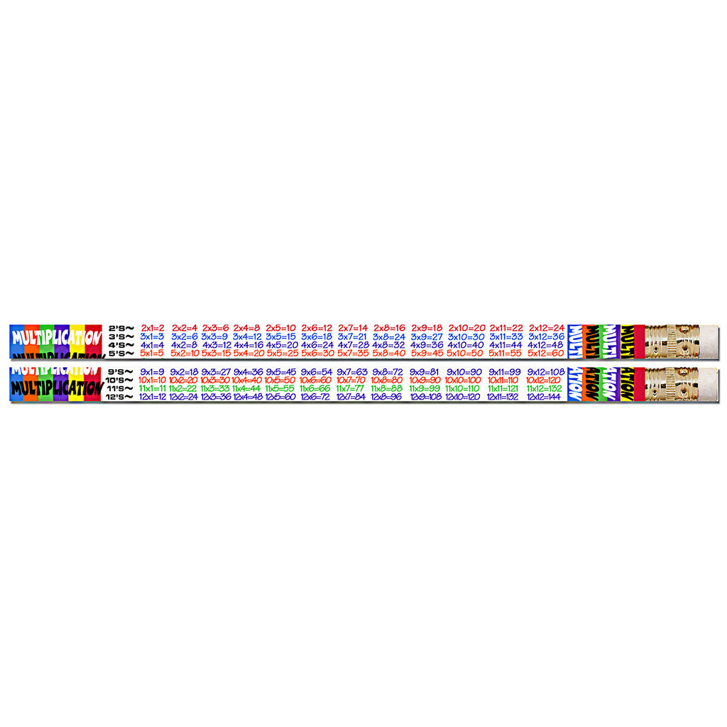 Musgrave Pencil Company Multiplication Tables 12Pk Motivational Fun Pencils