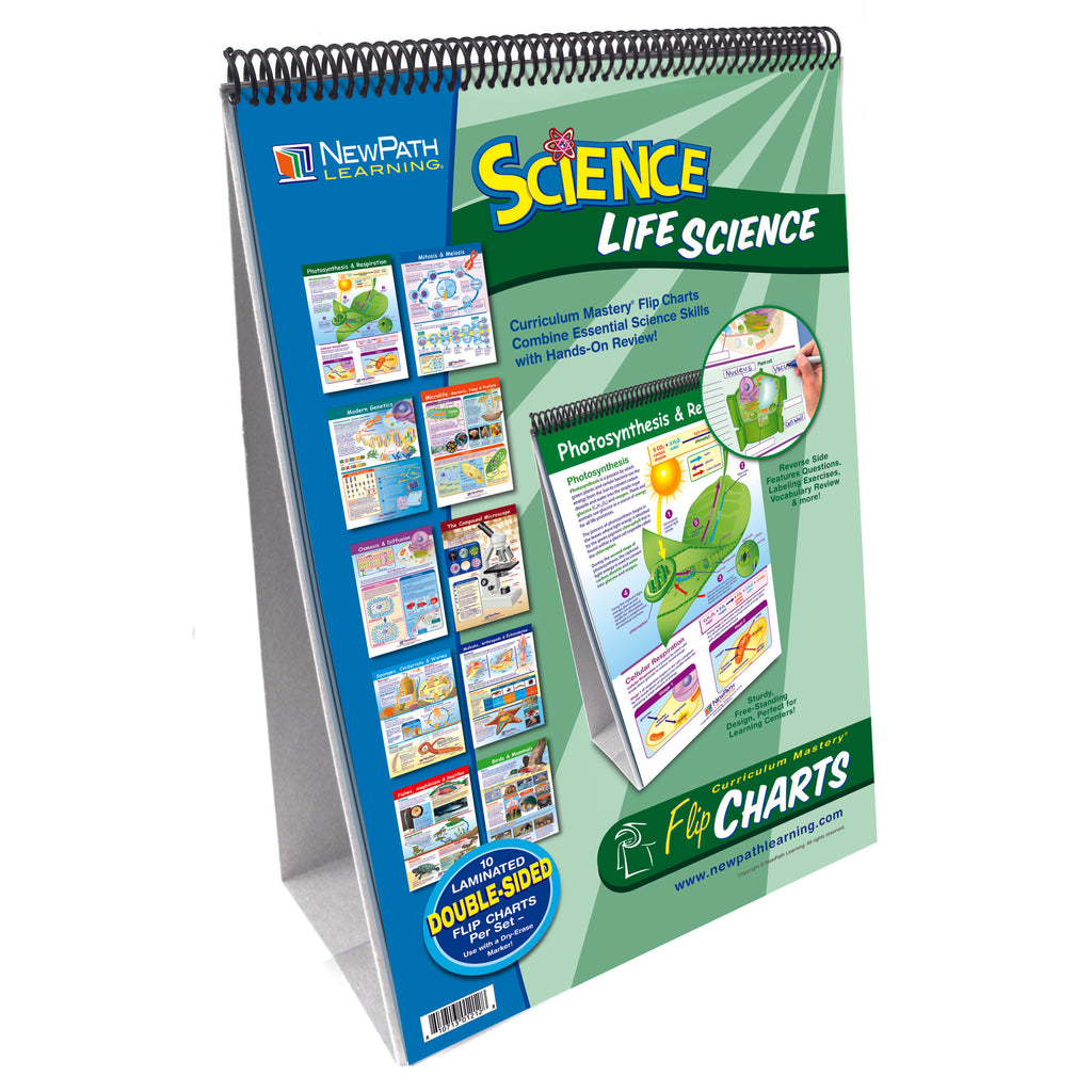 New Path Learning Middle School Life Science Flip Chart Set