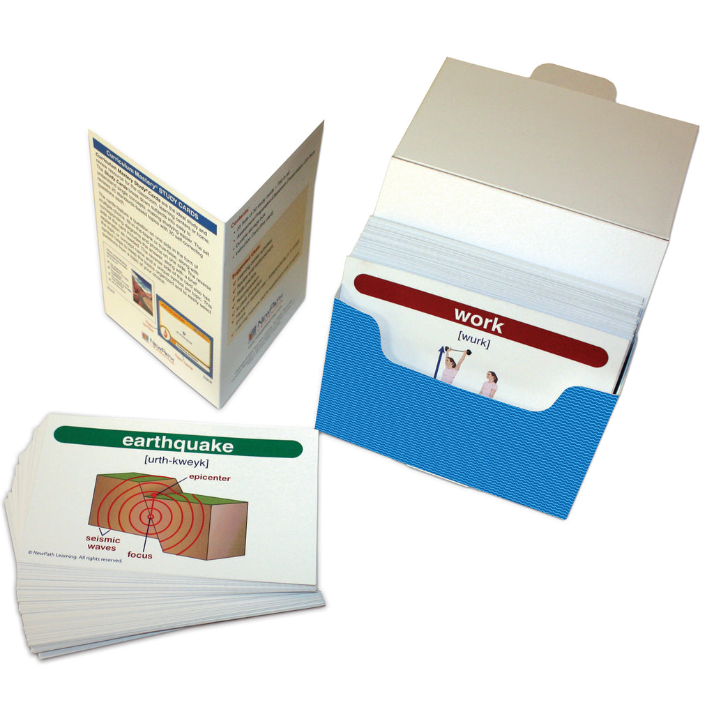New Path Learning Science Vocabulary Builder Flash Card Set, Grades 3-5