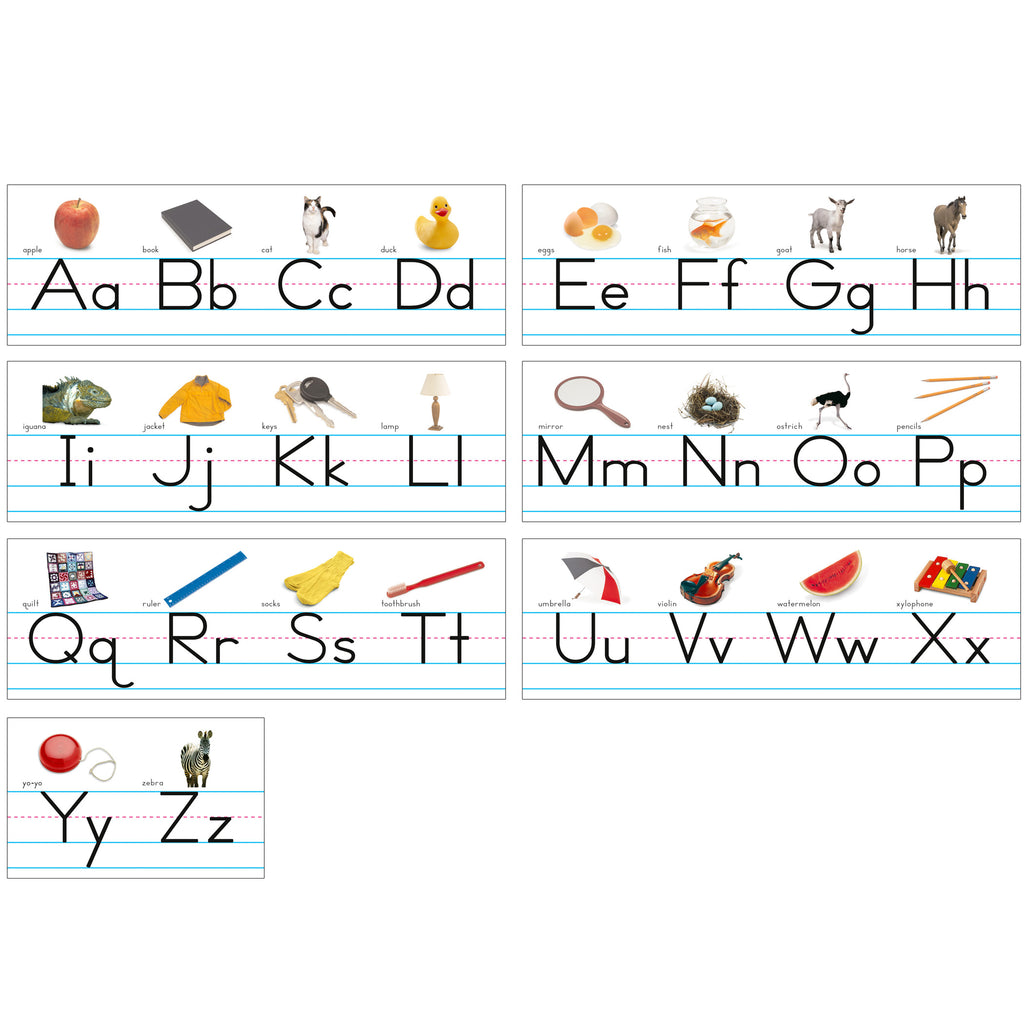 North Star Teacher Resources Alphabet Lines - Traditional Manuscript with Pictures