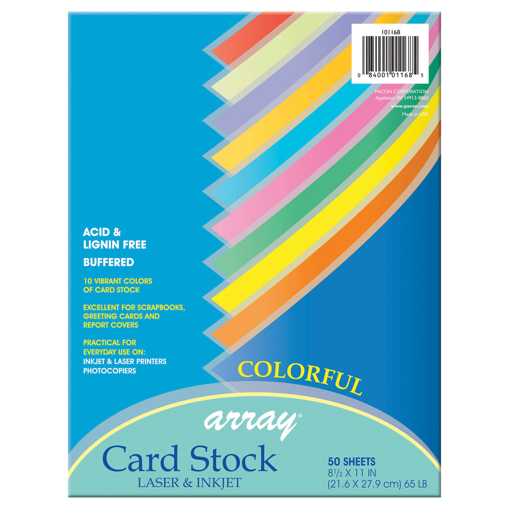 Color Card Stock Paper, 8.5 x 11, 50 Sheets Per Pack - Canary