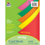 Pacon Array® Card Stock, 65#, Bright Assorted, 100 Sheets