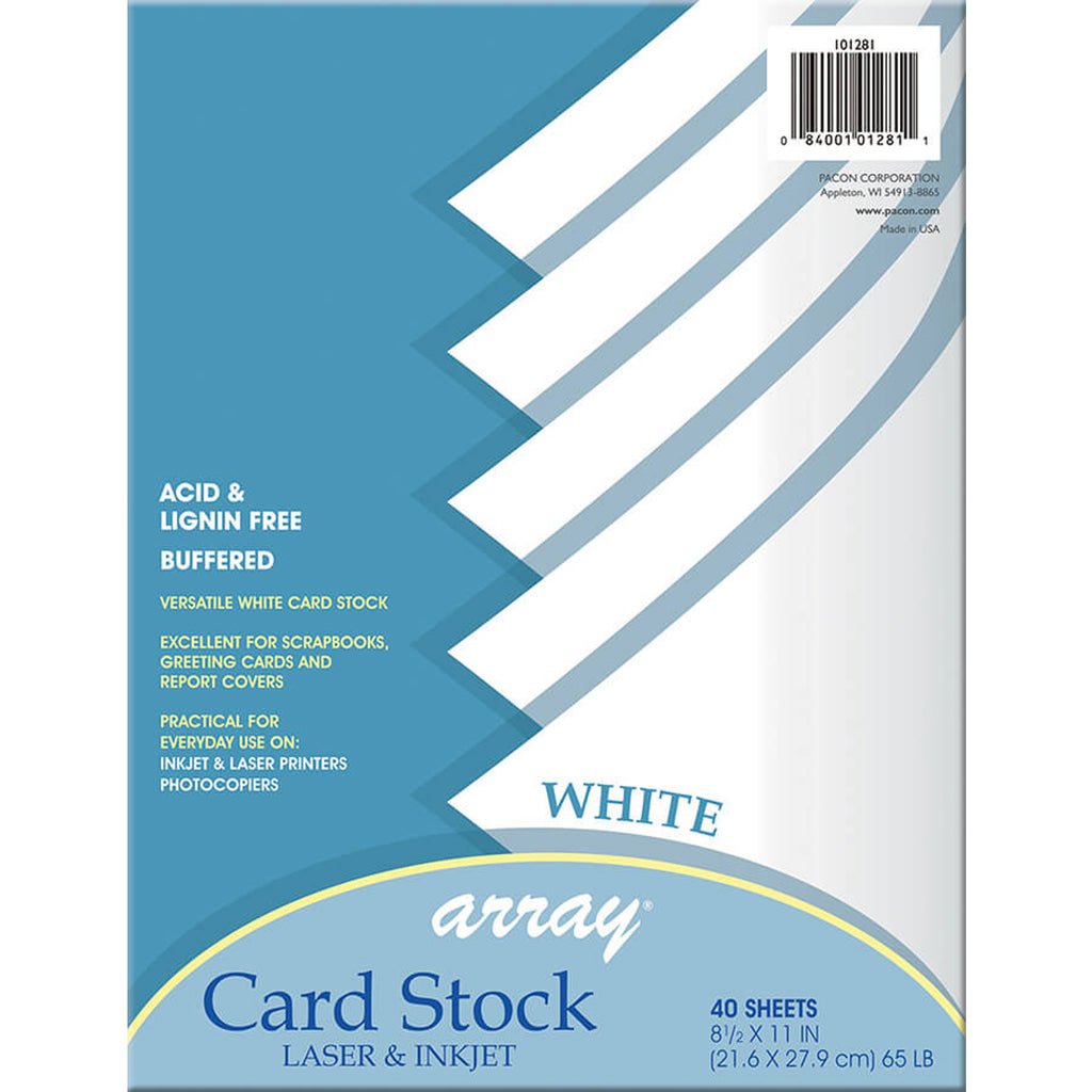 Pacon White Card Stock 40 Sheet