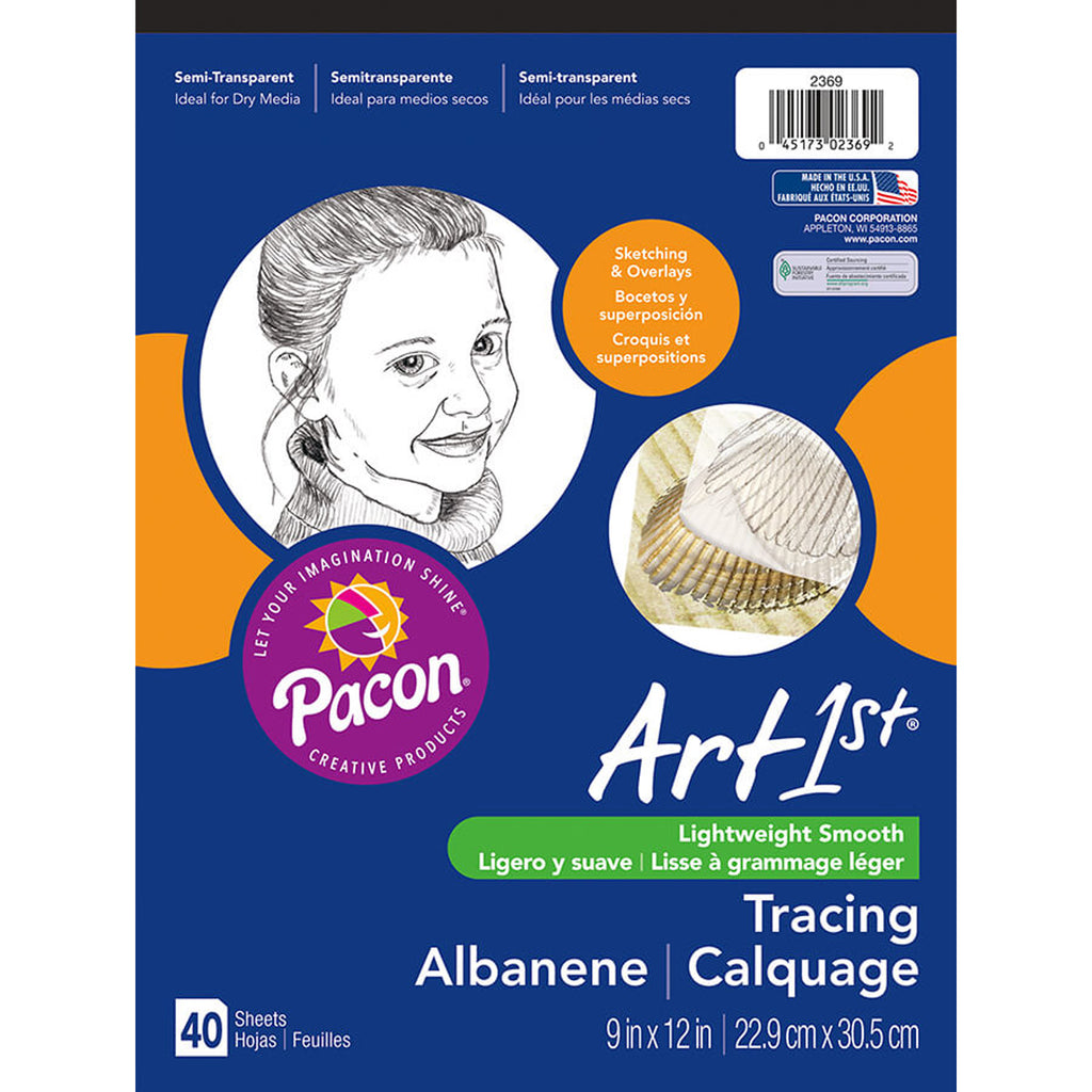 Pacon Art1st® Tracing Pads, 9" x 12", 40 Sheets