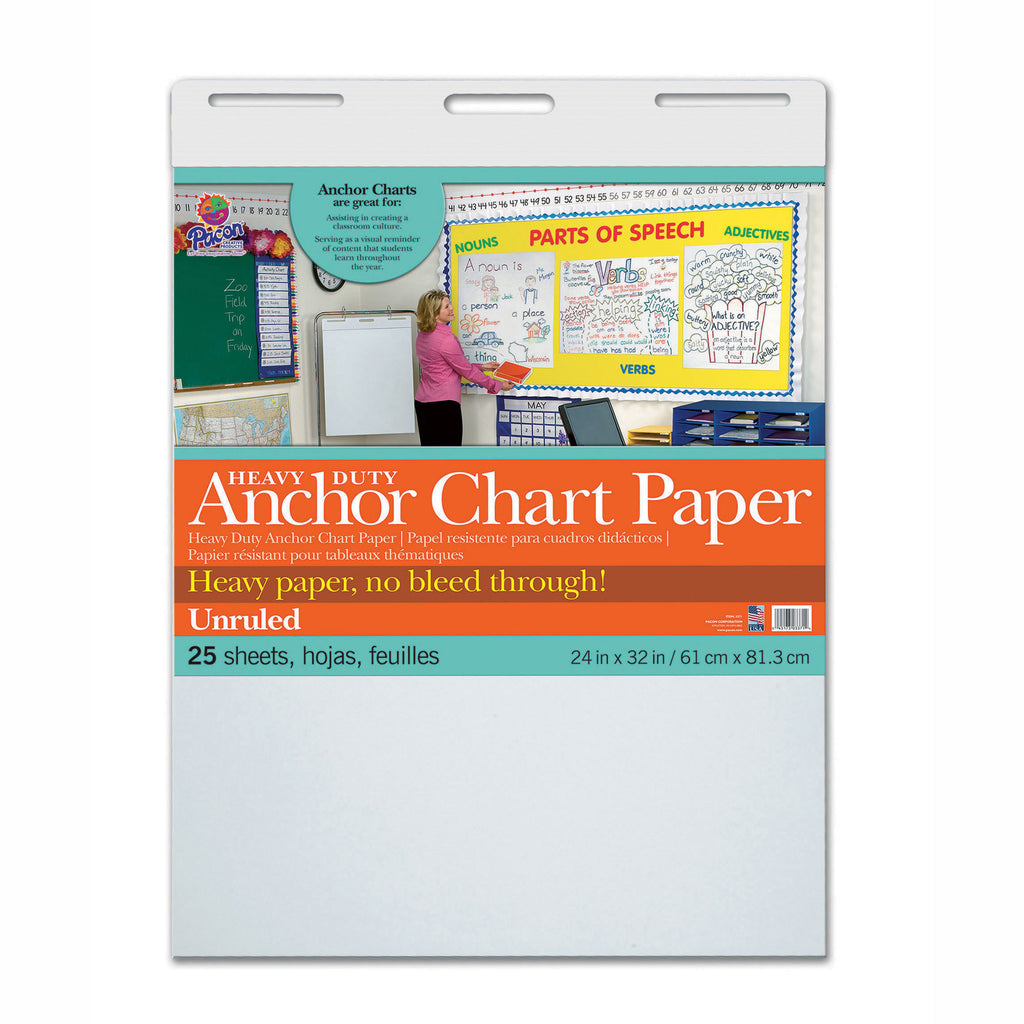 Pacon Heavy Duty Anchor Chart Paper, Unruled, 24? x 32"