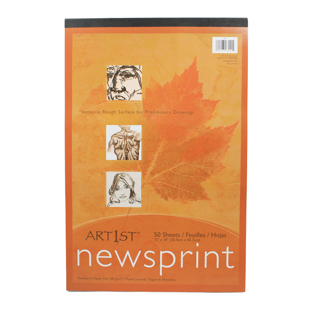 Pacon Art1st® Newsprint Pads, 12" x 18", 50 Sheets (discontinued)