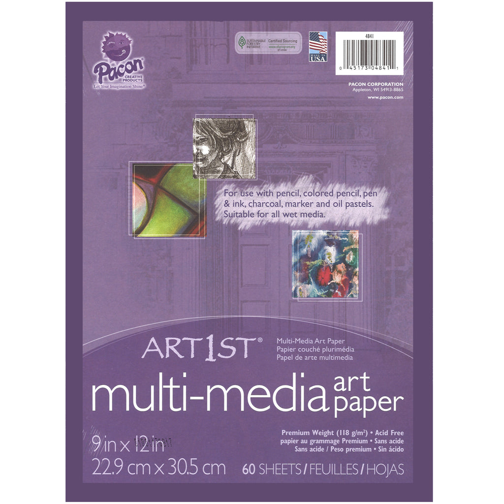 Pacon Art1st® Premium Multi Media Art Paper, 9" x 12"