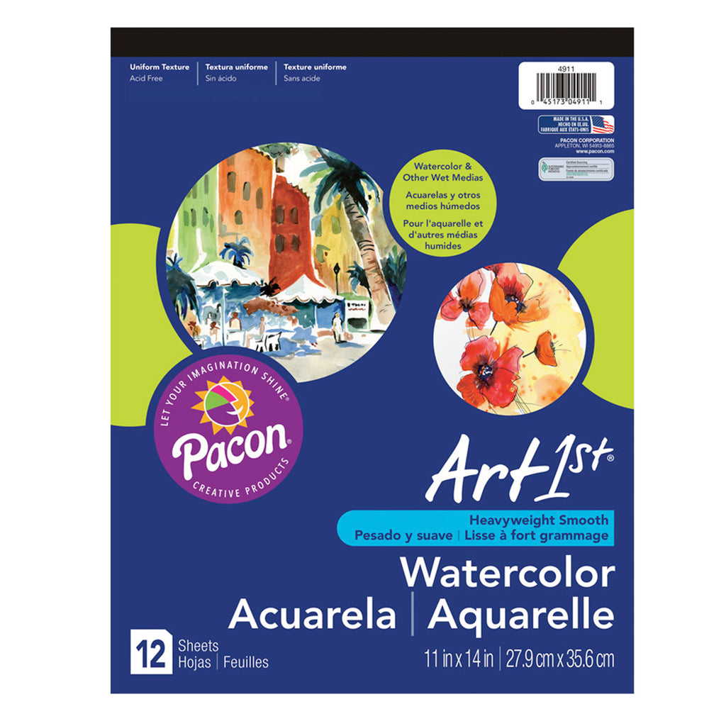 Pacon Art1st Watercolor Pad 11 x 14 12 Sheets