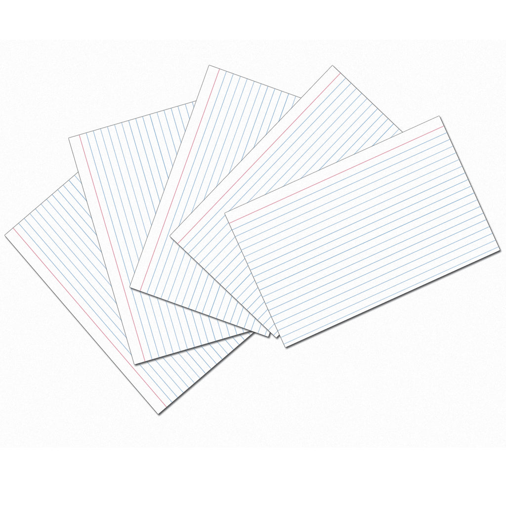 Pacon Index Cards, 5? x 8?, White, Ruled