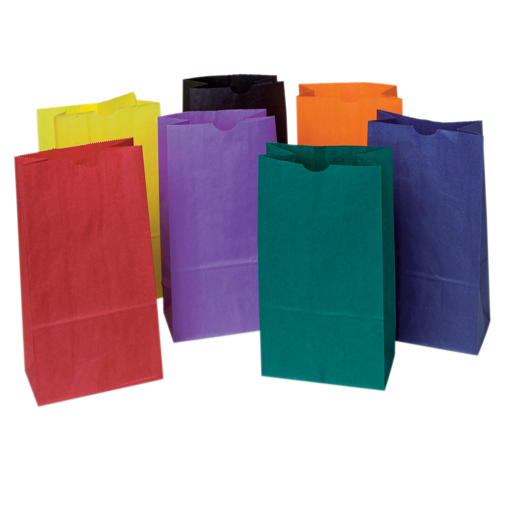 Pacon Rainbow® Kraft Bags, Assorted Bright