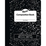 Pacon® Composition Book, 9-3/4? x 7-1/2?, Black Marble