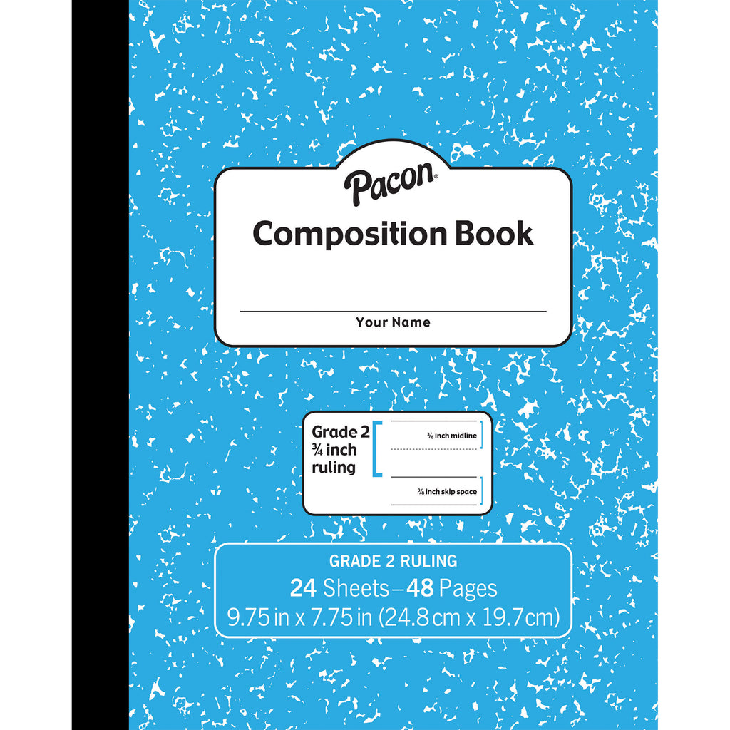 Pacon® Soft Cover Composition Book, 3/4? Ruled, Blue Marble
