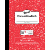 Pacon® Soft Cover Composition Book, 3/8? Ruled, Red Marble