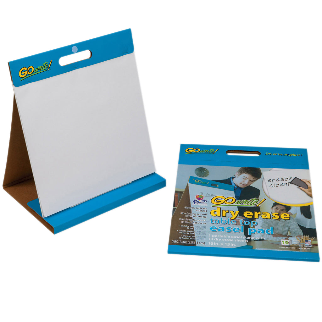 Pacon GOwrite!® Dry Erase Table Top Easel Pad, 16" x 15" (10 Sheets)