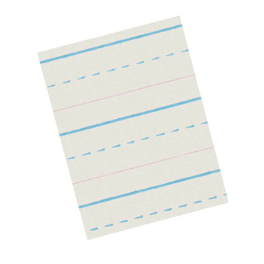 Pacon Zaner-Bloser&trade; Broken Midline Newsprint Paper, 1/2" Rule Long Way, Grade 2, 500 Sheets