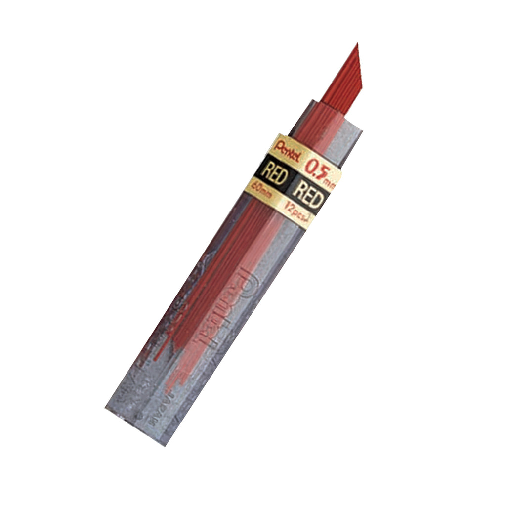 Pentel HB Super Hi-Polymer 0.5mm Red Leads