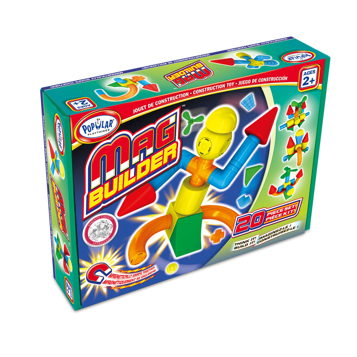 Popular Playthings Mag Builder, 20 Pieces