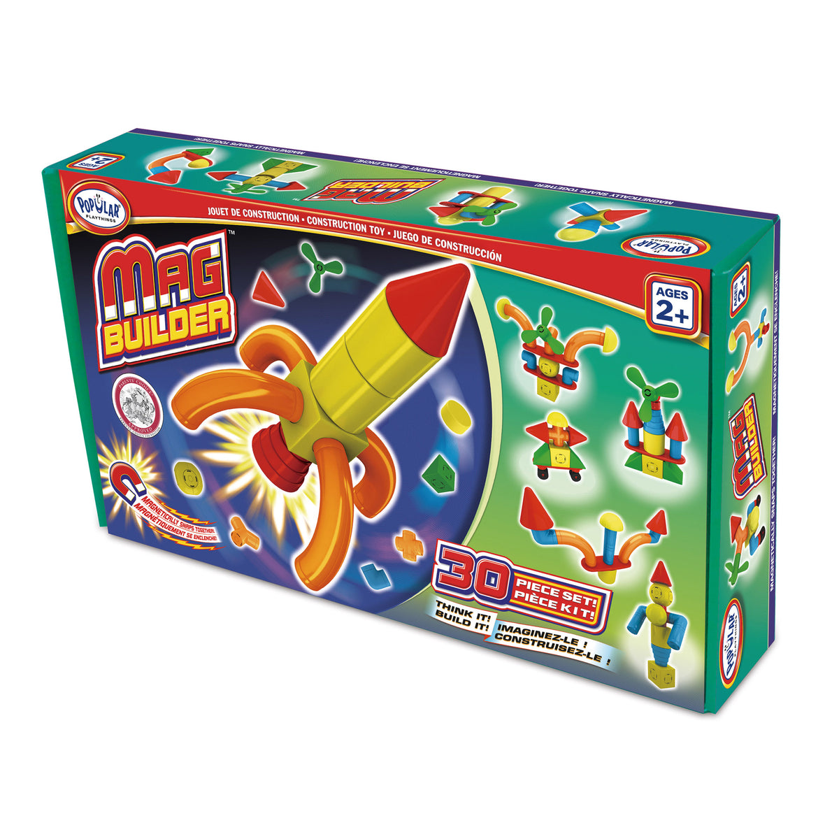 Popular Playthings Mag Builder, 30 Pieces