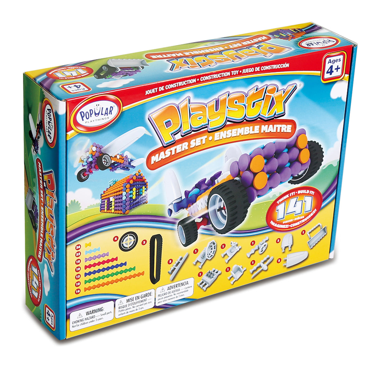 Popular Playthings Playstix Master Set, 160 Pieces
