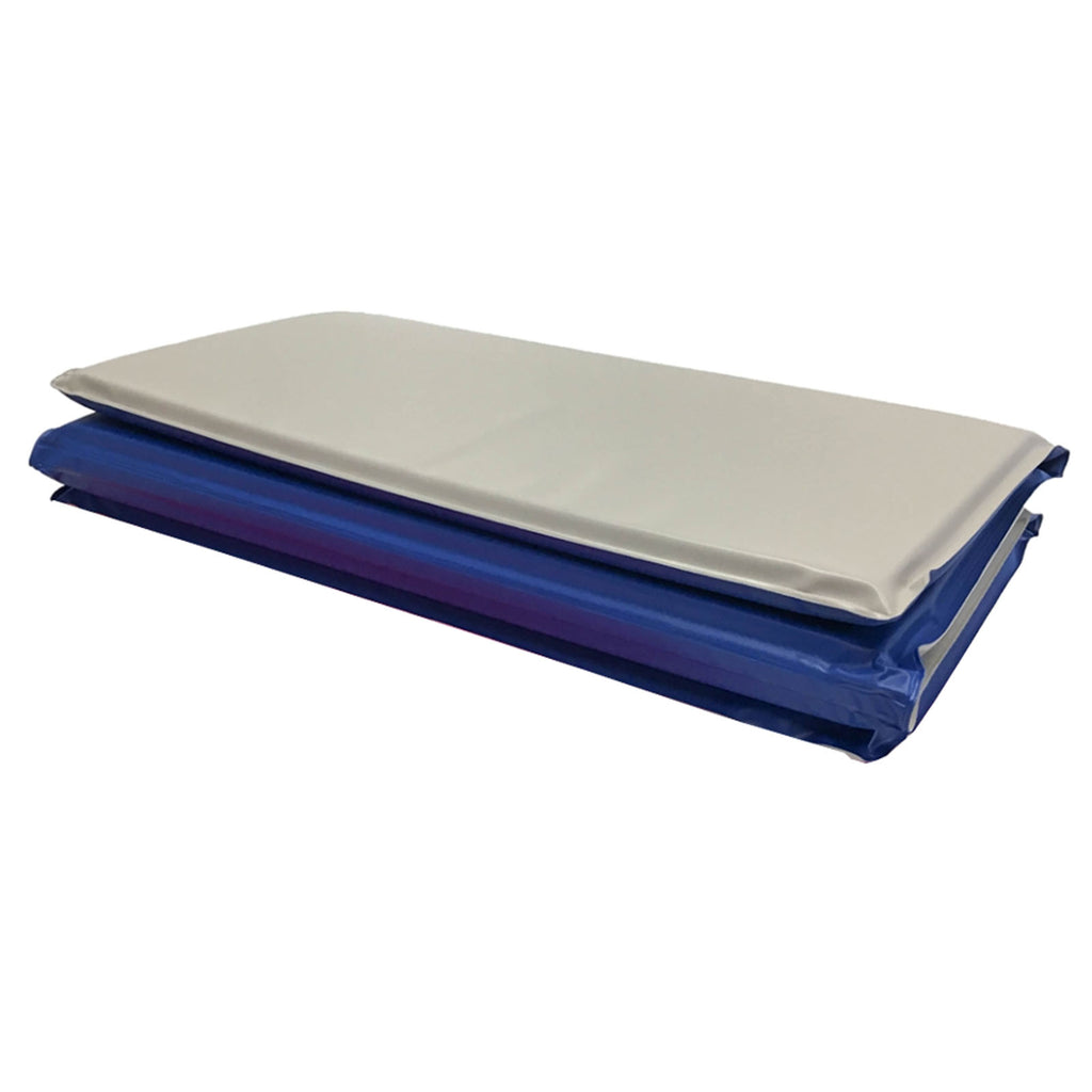 Peerless Plastics Toddler Foldable KinderMat, Blue & Gray, 3/4" x 21" x 46" (With Pillow Section)