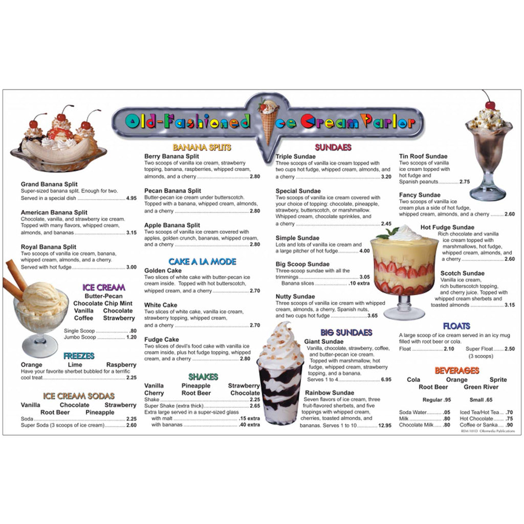 Remedia Publications Real Life Math Series: Menu Math Old Fashioned Ice ...