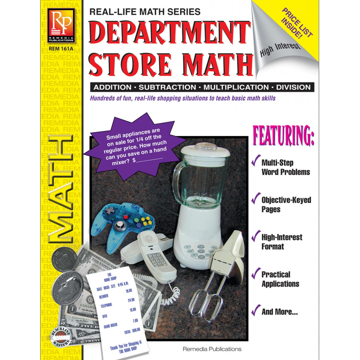 Remedia Publications Real Life Math Series: Department Store Math Activity Book