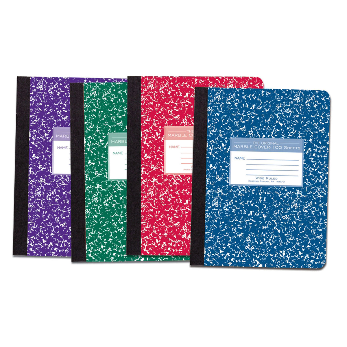 Roaring Spring Paper Products Marble Composition Book, Assorted Colors