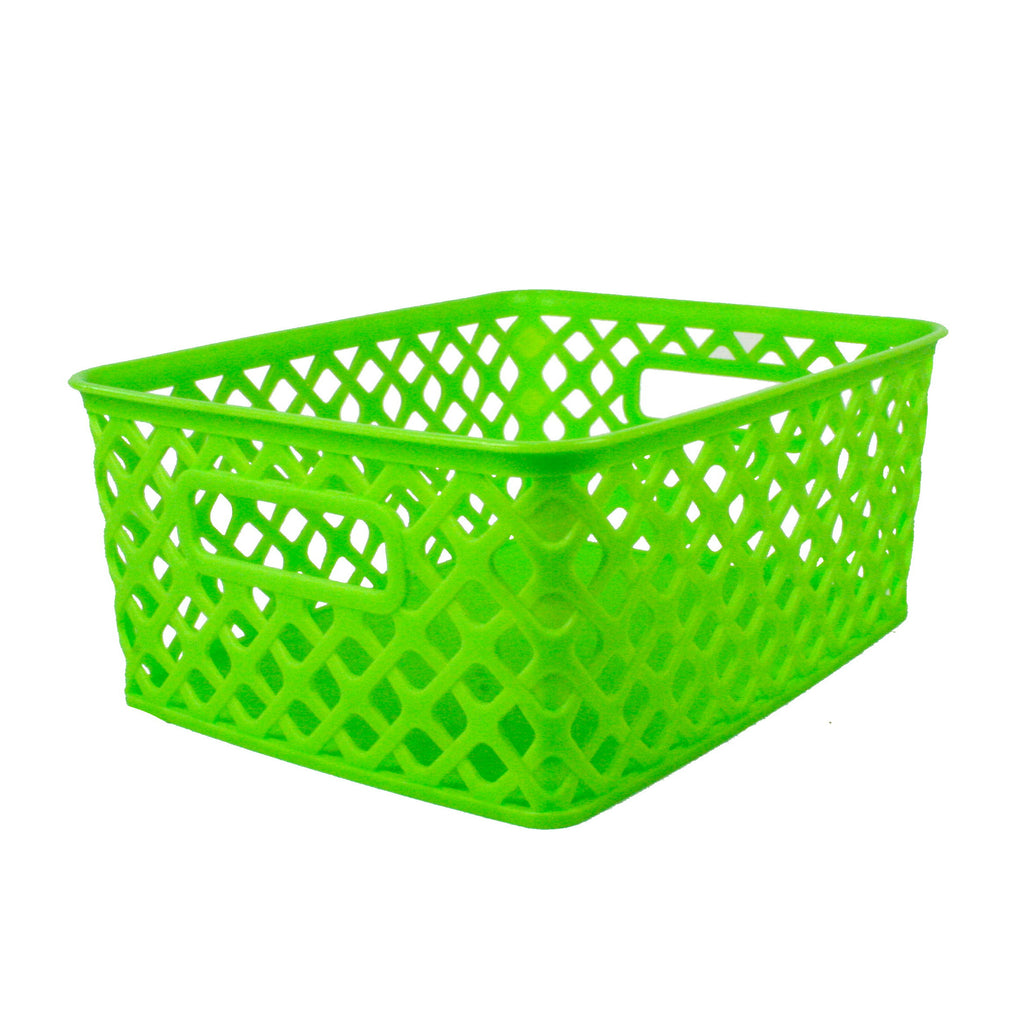 Romanoff Small Woven Basket, Lime Green (discontinued)