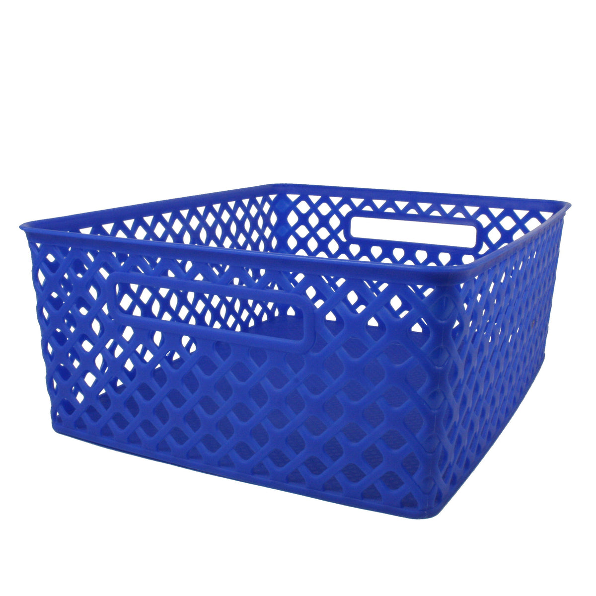 Romanoff Medium Woven Basket, Blue