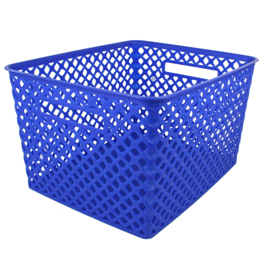 Romanoff Large Woven Basket, Blue (discontinued)