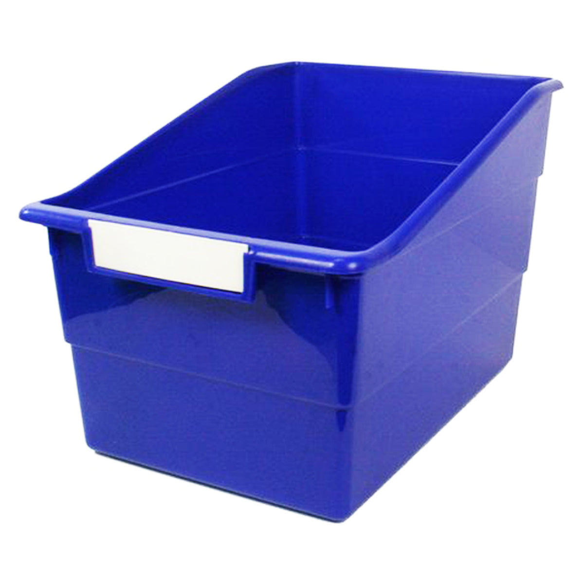 Romanoff Wide Shelf File with Label Holder, Blue (discontinued)