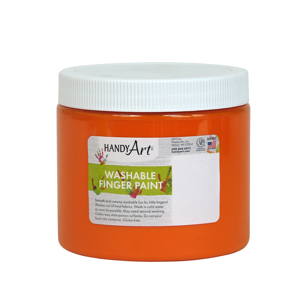 Handy Art® Orange 16 Oz Washable Finger Paint (discontinued)