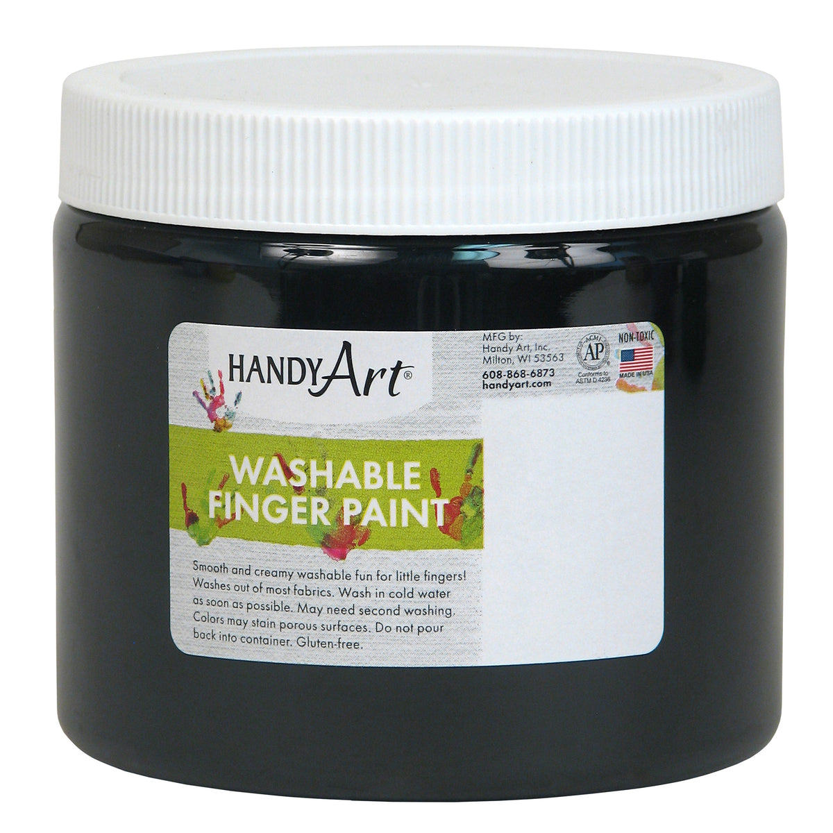 Handy Art® Black 16 Oz Washable Finger Paint